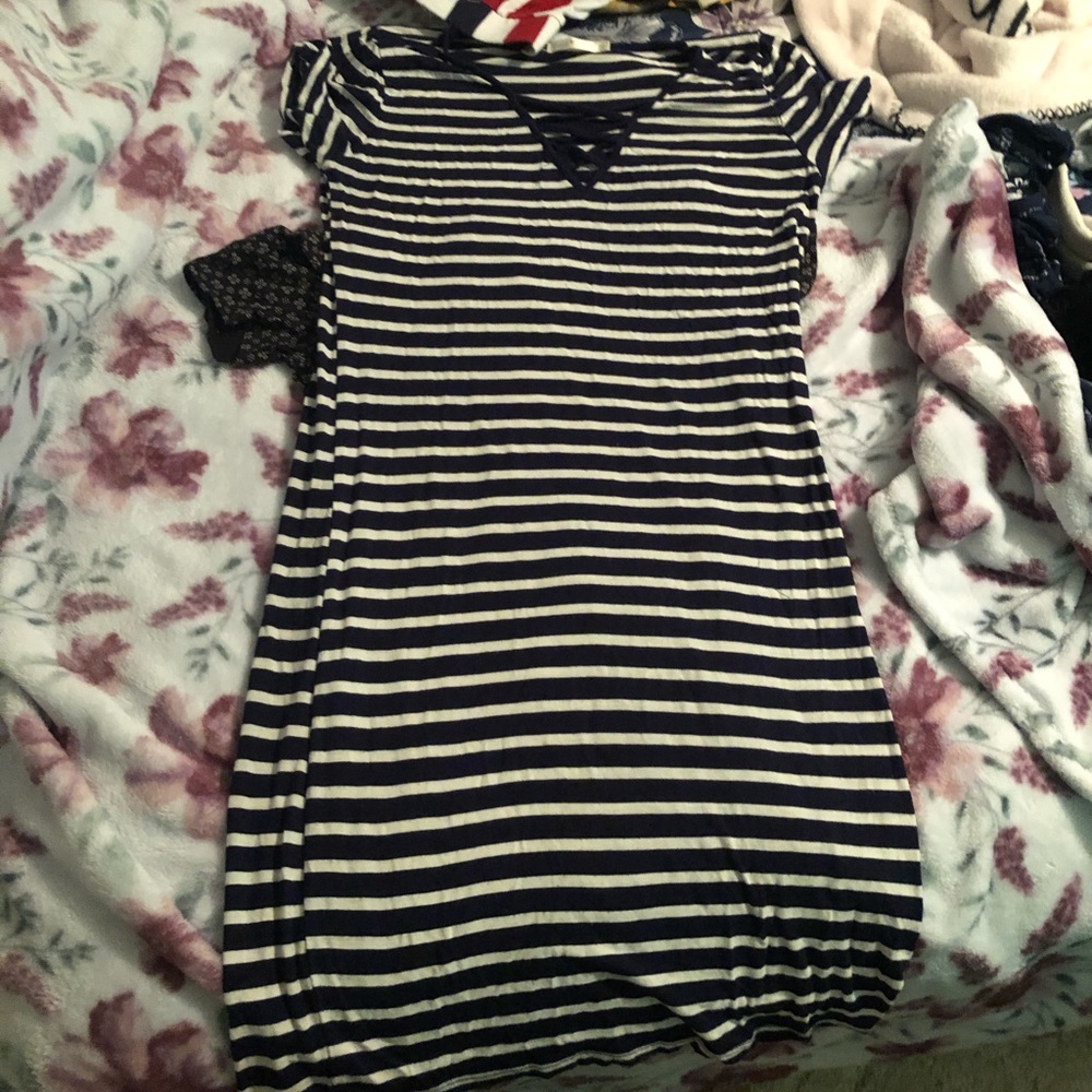 A medium length dress